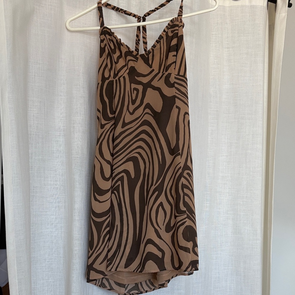 Wild Fable Brown and Tan Mini Dress